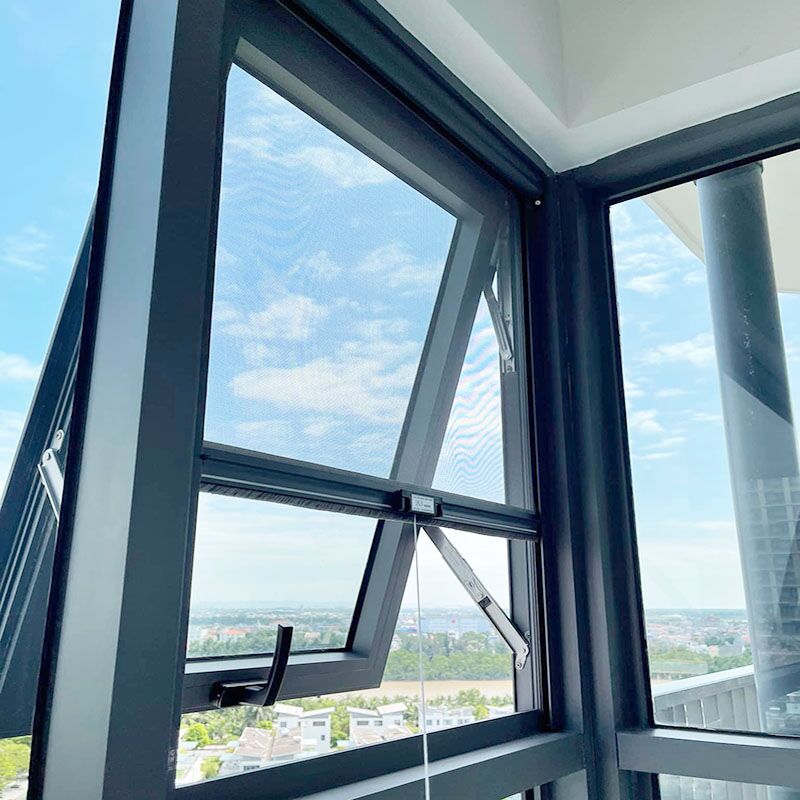 cửa lưới chống muỗi tự cuốn hòa phát màu ghi TC02